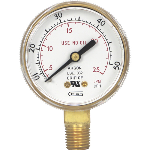 Pressure Gauges, 2" , 0-50 SCFH, Bottom Mount, Analogue CSL Industriel Inc.