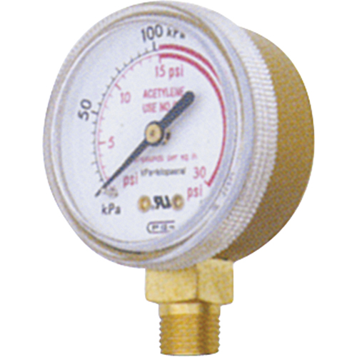 Pressure Gauges, 1-1/2" , 0-30 psi, Bottom Mount, Analogue CSL Industriel Inc.