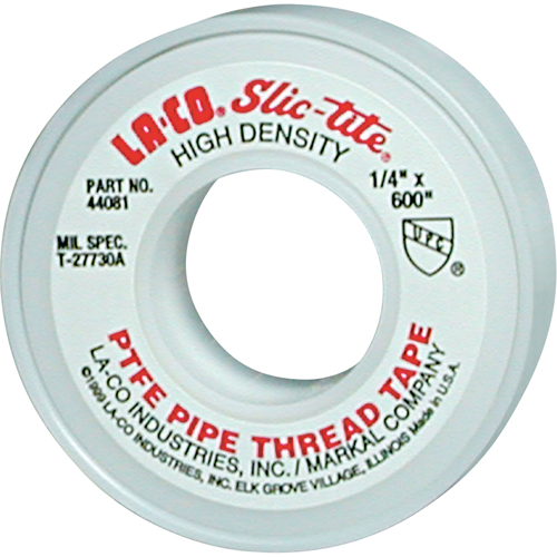 Slic-Tite&reg; PTFE Thread Tape, 1200" L x 1/2" W, White CSL Industriel Inc.