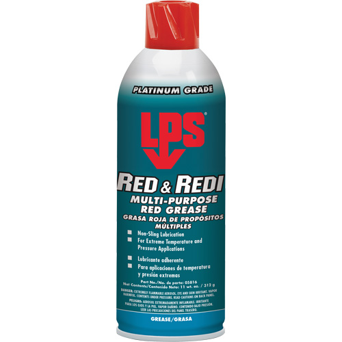 Graisse rouge Red & Redi tout usage, 16 oz, Canette a&eacute;rosol CSL Industriel Inc.
