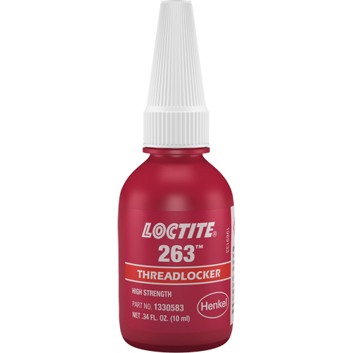 Compos&eacute; de blocage 263 s&eacute;chage rapide, Rouge, &eacute;lev&eacute;, 10 ml, Bouteille CSL Industriel Inc.