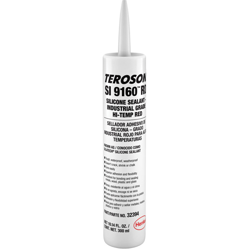Teroson&reg; SI 9160 High Temperature Silicone Sealant, Cartridge, Red CSL Industriel Inc.