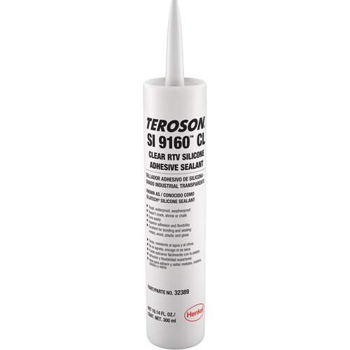 Teroson&reg; SI 9160 Silicone Sealant, Cartridge, Clear CSL Industriel Inc.