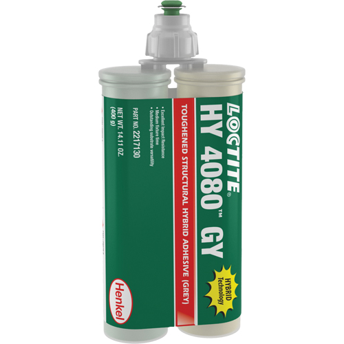 HY 4080 GY Structural Repair Hybrid Adhesive, Two-Part, Dual Cartridge, 400 g, Grey CSL Industriel Inc.