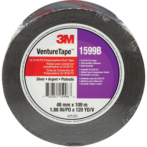 1599B Venture Tape Polypropylene Tape, 3 mils, Silver, 48 mm (2") x 109.7 m (359.9') CSL Industriel Inc.