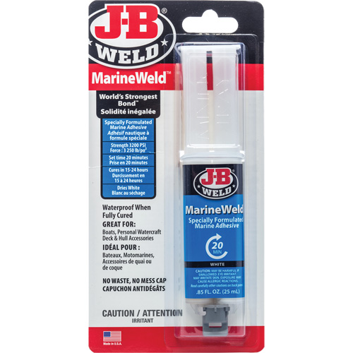 MarineWeld Adhesive, 25 ml, Syringe, Two-Part, White CSL Industriel Inc.