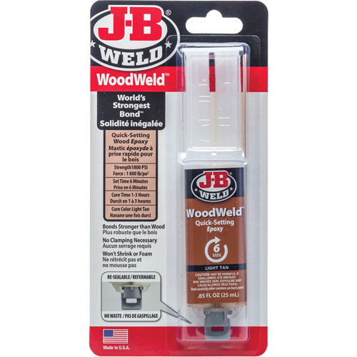 WoodWeld Adhesive, 25 ml, Syringe, Two-Part, Tan CSL Industriel Inc.