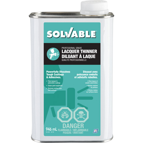 Diluant &agrave; lacque de calibre professionnel, Bidon rectangulaire, 946 ml CSL Industriel Inc.