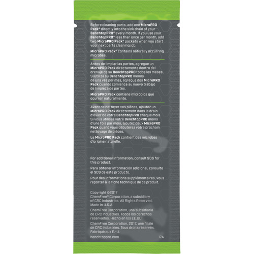 Agent nettoyant antimicrobien MicroPro Pack, 0,5 oz, Pochette CSL Industriel Inc.