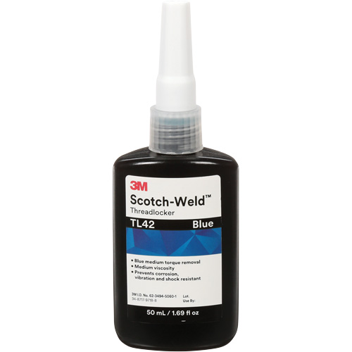 Adh&eacute;sif frein-filet TL42 Scotch-Weld, Bleu, Moyen, 50 ml, Bouteille CSL Industriel Inc.