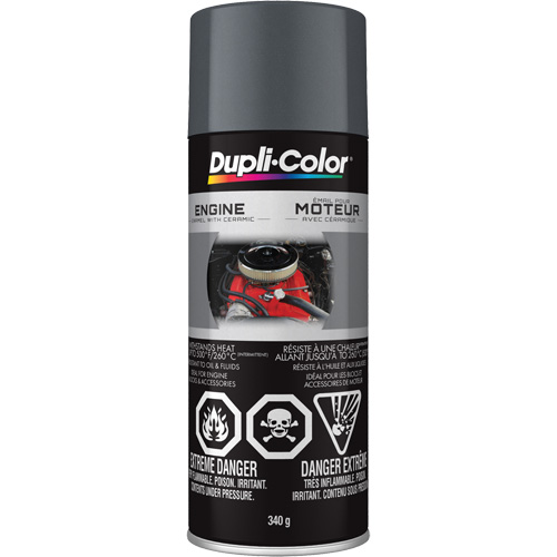 Peinture &agrave; &eacute;mail avec c&eacute;ramique pour moteur, Fonte grise, Tr&egrave;s brillant, 12 oz, Canette a&eacute;rosol CSL Industriel Inc.