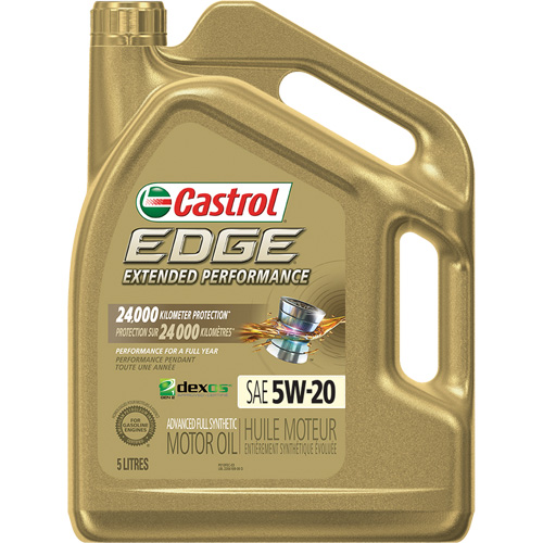 Huile pour moteur performance prolong&eacute;e 5W-20 Edge, 5 L, Cruche CSL Industriel Inc.