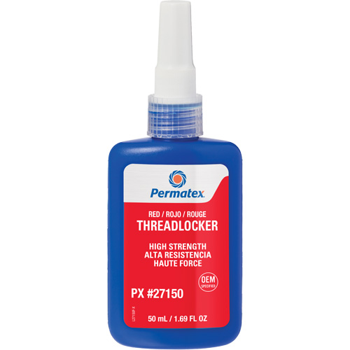 Adh&eacute;sif frein-filet, Rouge, &eacute;lev&eacute;, 50 ml, Bouteille CSL Industriel Inc.