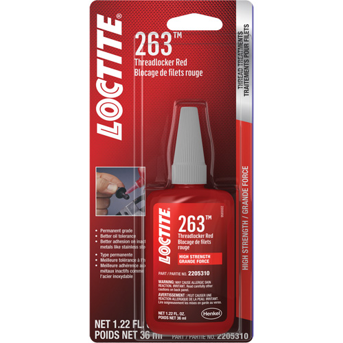 Compos&eacute; de blocage 263, Rouge, &eacute;lev&eacute;, 36 ml, Bouteille CSL Industriel Inc.