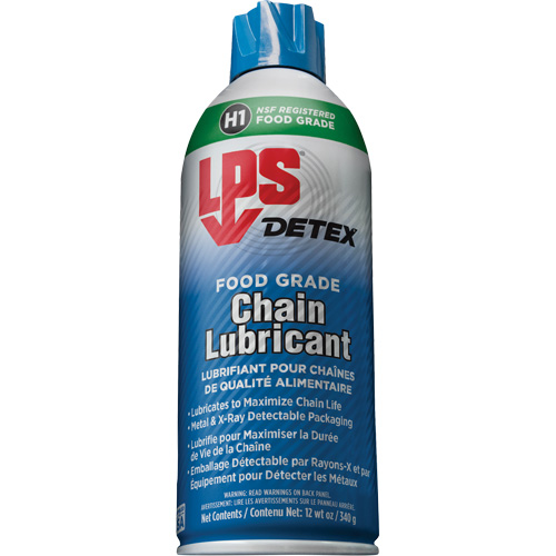 Lubrifiant pour chaîne de qualit&eacute; alimentaire Detex, Canette a&eacute;rosol CSL Industriel Inc.