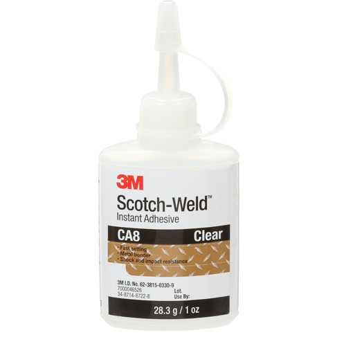 Adh&eacute;sif instantan&eacute; CA8 Scotch-Weld, Transparent, Bouteille, 1 oz CSL Industriel Inc.