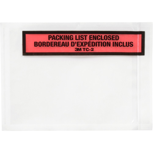 Pochette pour bordereau d'exp&eacute;dition, 5-1/2" lo x 4-1/2" la, Style Insertion par extr&eacute;mit&eacute; CSL Industriel Inc.