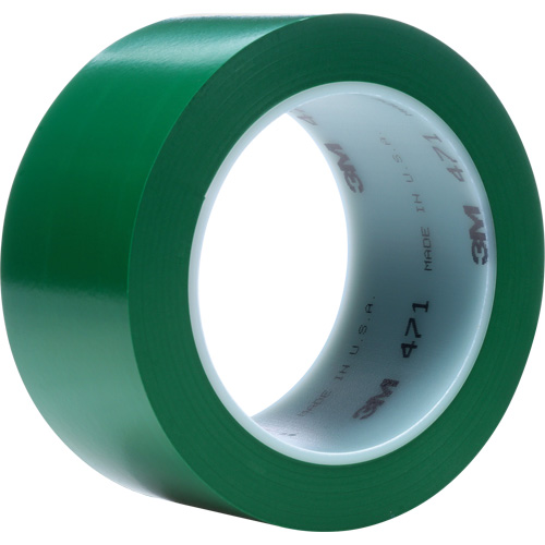 Ruban en vinyle 471, 76 mm (3") la x 32,9 m (108') lo, 5,3 mils, Vert CSL Industriel Inc.