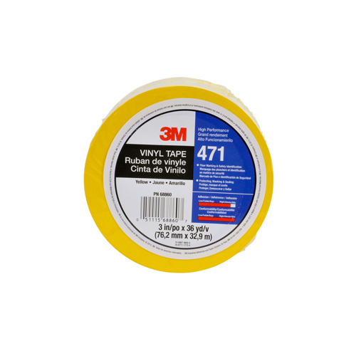 Ruban en vinyle 471, 12 mm (1/2") la x 32,9 m (108') lo, 5,2 mils, Jaune CSL Industriel Inc.