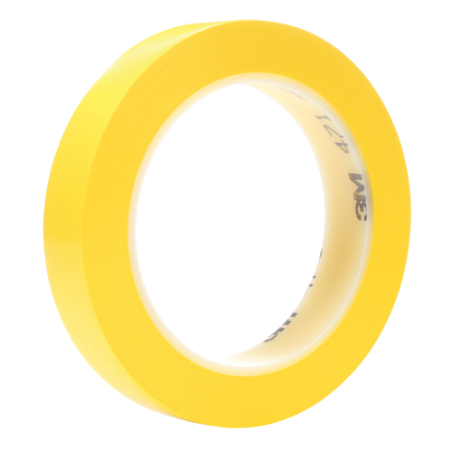 Ruban en vinyle 471, 19 mm (3/4") la x 32,9 m (108') lo, 5,3 mils, Jaune CSL Industriel Inc.