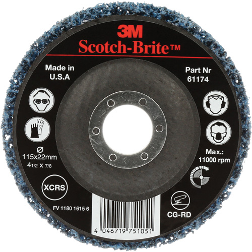 Disque de nettoyage et de d&eacute;capage Scotch-Brite, 4-1/2" dia., Grain Extra grossier, Carbure de silicium CSL Industriel Inc.