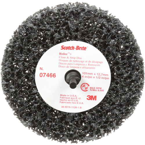 Disque de nettoyage et de d&eacute;capage Clean and Strip Roloc Scotch-Brite, 4" dia., Grain Extra grossier, Carbure de silicium CSL Industriel Inc.