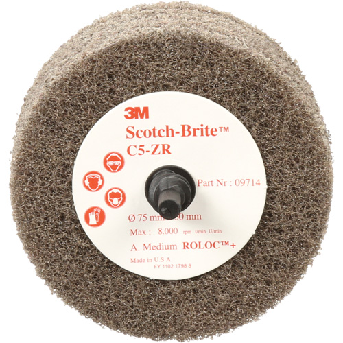Scotch-Brite Cut & Polish Disc, 75 mm x 30 mm, 20 mm Arbor, Aluminum Oxide, 7500 RPM CSL Industriel Inc.