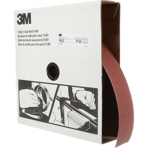 Utility Sanding Roll 314D, 2" W x 150' L, 100J Grit CSL Industriel Inc.