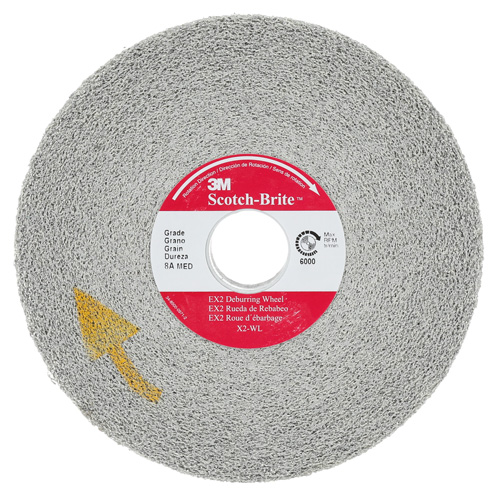 Meule d'&eacute;barbage EXL Scotch-Brite, 6" x 1", Arbre de 1"-8, 1, Oxyde d'aluminium CSL Industriel Inc.