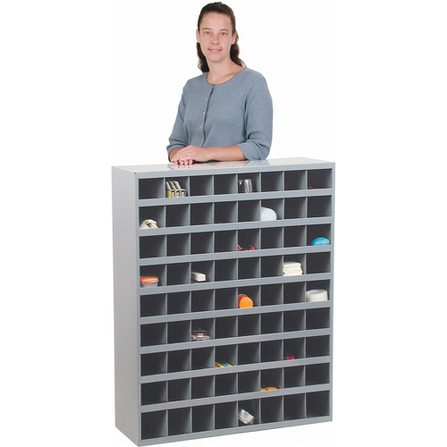 Steel Storage Bin Cabinet, 33-3/4" W x 12" D x 42" H, Grey CSL Industriel Inc.