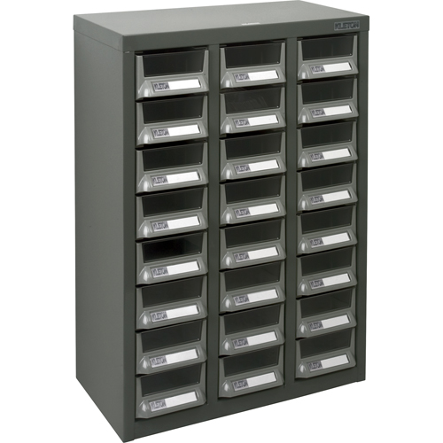 KPC-400 Parts Cabinet, Galvanized Steel, 24 Drawers, 17-3/10" x 8-7/10" x 25-3/5", Grey CSL Industriel Inc.