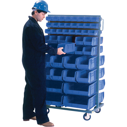 Double-Sided Mobile Bin Rack, Double-sided, 96 bins, 36" W x 24" D x 63" H CSL Industriel Inc.