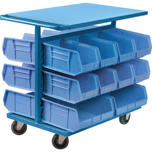Bin Cart with Bins, Double-sided, 20 bins, 24" W x 38-1/2" D x 36-1/2" H CSL Industriel Inc.