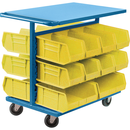 Bin Cart with Bins, Double-sided, 20 bins, 24" W x 38-1/2" D x 36-1/2" H CSL Industriel Inc.
