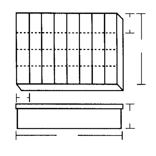 Compartment Case, Plastic, 32 Slots, 18-1/2" W x 13" D x 3" H, Grey CSL Industriel Inc.