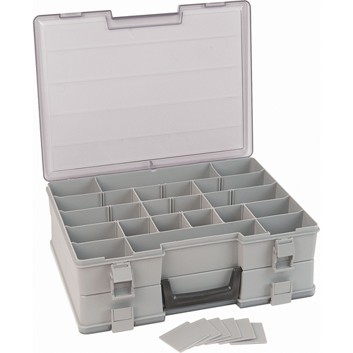 Compartment Case, Plastic, 48 Slots, 15-1/2" W x 11-3/4" D x 5" H, Grey CSL Industriel Inc.
