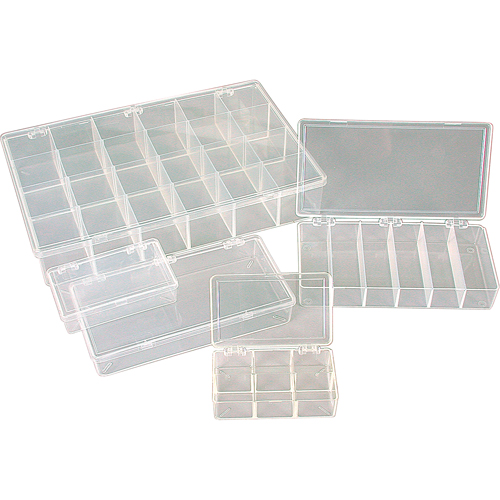 Boîte &agrave; compartiments K-Resin, Plastique, 36 compartiments, 6-9/16" la x 9-5/8" p, 1-1/2" h, Transparent CSL Industriel Inc.