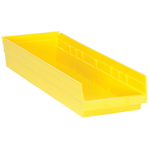 Bacs de rangement pour tablettes, 8-3/8" la x 4" H x 23-5/8" p, Jaune, Capacit&eacute; 50 lb CSL Industriel Inc.
