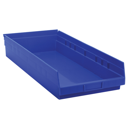 Bacs de rangement pour tablettes, 11-1/8" la x 4" H x 23-5/8" p, Bleu, Capacit&eacute; 50 lb CSL Industriel Inc.