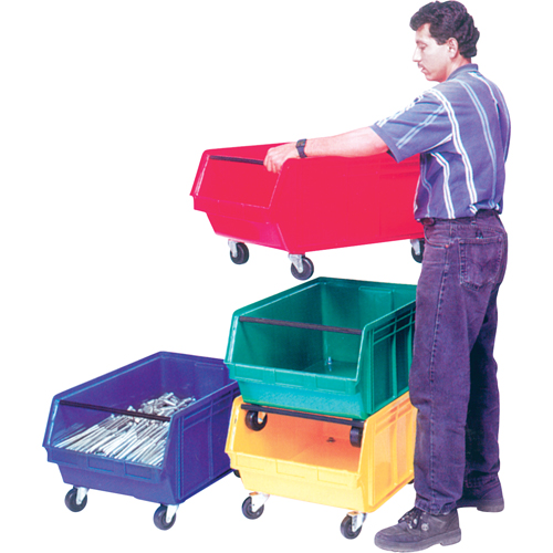 Mobile Giant Stacking Bin, 11-7/8" H x 18-3/8" W x 29" D, 150 lbs. Capacity, Blue CSL Industriel Inc.