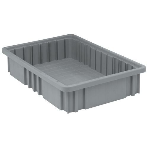 Contenants Divider Box, Plastique, 16,5" la x 10,9" p x 3,5" h, Gris CSL Industriel Inc.