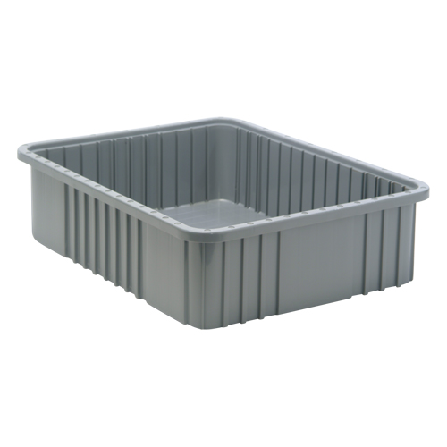 Divider Box&reg; Containers, Plastic, 22.5" W x 17.5" D x 6" H, Grey CSL Industriel Inc.