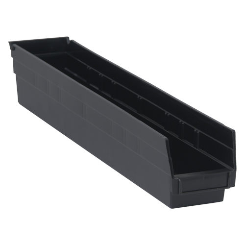 Economy Shelf Bin, 4-1/8" W x 4" H x 23-5/8" D, Black CSL Industriel Inc.