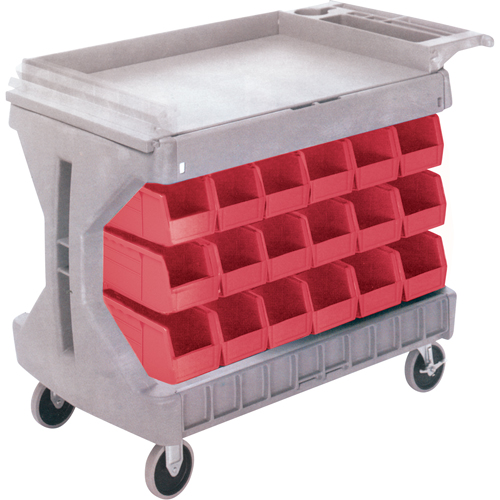 Pro Cart With Blue Bins, Double-sided, 36 bins, 45-5/18" W x 24" D x 34-3/4" H CSL Industriel Inc.