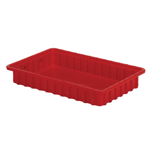 Contenants Divider Box, Poly&eacute;thyl&egrave;ne, 16,5" la x 10,9" p x 2,5" h, Rouge CSL Industriel Inc.
