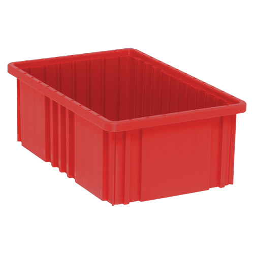 Contenants Divider Box, Plastique, 16,5" la x 10,9" p x 6" h, Rouge CSL Industriel Inc.