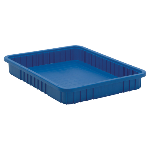Contenants Divider Box, Plastique, 22,5" la x 17,5" p x 3" h, Bleu CSL Industriel Inc.