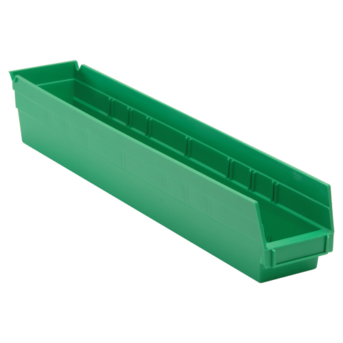 Economy Shelf Bin, 4-1/8" W x 4" H x 23-5/8" D, Green CSL Industriel Inc.