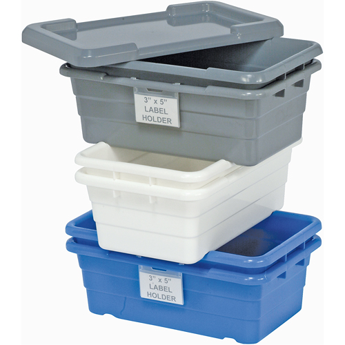 Bacs empilables en crois&eacute;, 11" la x 17,25" p x 12" h, Blanc CSL Industriel Inc.