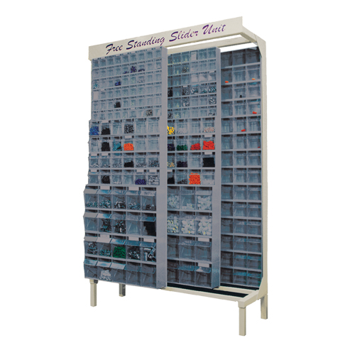 Free-Standing Tip-Out Bins Slider System, 48" W x 18" D x 77" H, 112 Drawers CSL Industriel Inc.